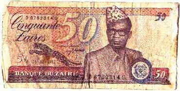 Zaire banknote